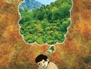 آتش‌سوزی جنگل‌های هیرکانی/ کاریکاتور جمال رحمتی