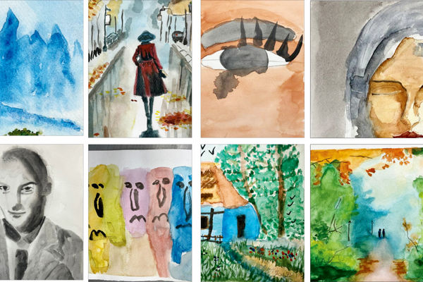 نقاشی‌‏های رنگی چند ذهن زیبا/گزارشی از بیماران اعصاب و روان بیمارستان روزبه که نقاشی به درمانشان کمک کرده است