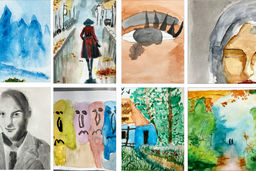 نقاشی‌‏های رنگی چند ذهن زیبا/گزارشی از بیماران اعصاب و روان بیمارستان روزبه که نقاشی به درمانشان کمک کرده است