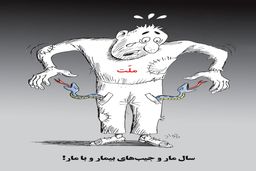 سال مار و جیب‌های بیمار/کاریکاتور جواد علیزاده