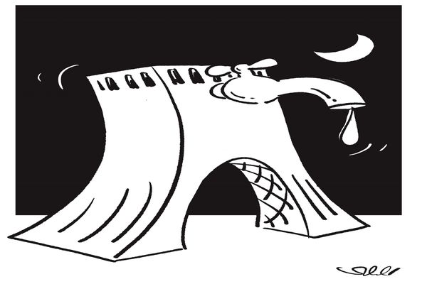 بحران آب در تهران/ کاریکاتور محمدرضا ثقفی