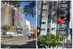 آتش‌سوزی سبزوار در ساختمان اداری-تجاری؛ همه گرفتارشدگان نجات یافتند