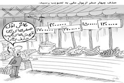 حذف چهار صفر از پول ملی/کاریکاتور جواد علیزاده