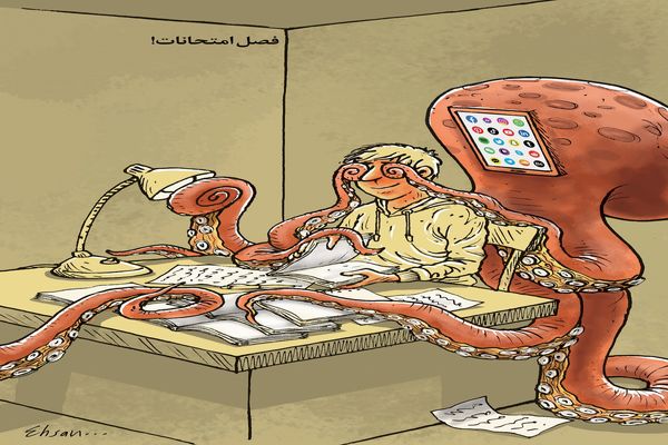 فصل امتحانات/ کاریکاتور احسان گنجی